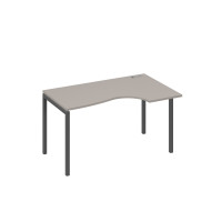 Стол на металлокаркасе DUE "Классика" эргономичный правый мокко премиум / металлокаркас антрацит А4 А2 044 МП