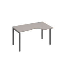 Стол на металлокаркасе DUE "Классика" эргономичный правый мокко премиум / металлокаркас антрацит А4 А2 044 МП
