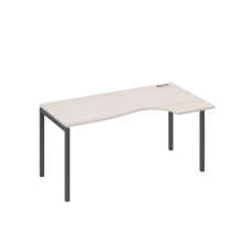 Стол эргономичный правый "Классика" на металлокаркасе DUE дуб / металлокаркас антрацит А4 А2 046 ДШ