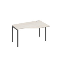 Стол "Техно" эргономичный на металлокаркасе DUE правый дуб / металлокаркас антрацит А4 А2 054 ДШ