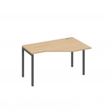 Стол "Техно" эргономичный на металлокаркасе DUE правый натуральный дуб / металлокаркас антрацит А4 А2 054 НД