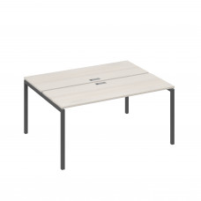 Рабочая станция 2х160 на опорах DUE дуб / металлокаркас антрацит А4 А2 172 ДШ