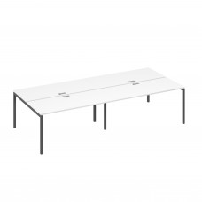 Станция рабочая 4х160 с металлокаркасом DUE белый премиум / металлокаркас антрацит А4 А2 175-2 БП