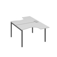 Рабочая станция столы Классика (2х120) каркас DUE серый / металлокаркас антрацит А4 А2 180 СЕ