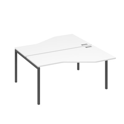 Рабочая станция опоры DUE столы Техно (2х160) белый премиум / металлокаркас антрацит А4 А2 188 БП