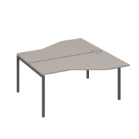 Рабочая станция опоры DUE столы Техно (2х160) мокко премиум / металлокаркас антрацит А4 А2 188 МП