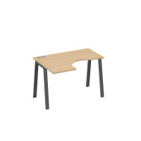 Стол левый "Классика" эргономичный металлокаркас TRE натуральный дуб / металлокаркас антрацит А4 А3 031 НД