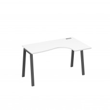 Стол эргономичный на металлокаркасе TRE правый "Классика" белый премиум / металлокаркас антрацит А4 А3 034 БП