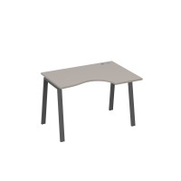 Стол на металлокаркасе TRE правый "Классика" эргономичный мокко премиум / металлокаркас антрацит А4 А3 042 МП