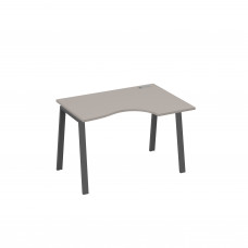 Стол на металлокаркасе TRE правый "Классика" эргономичный мокко премиум / металлокаркас антрацит А4 А3 042 МП