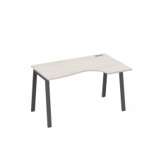 Стол на металлокаркасе TRE эргономичный правый "Классика" дуб / металлокаркас антрацит А4 А3 044 ДШ