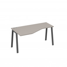 Стол левый "Техно" на металлокаркасе TRE эргономичный мокко премиум / металлокаркас антрацит А4 А3 055 МП