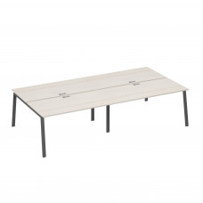 Рабочая станция 4х160 с опорами TRE дуб / металлокаркас антрацит А4 А3 178-2 ДШ