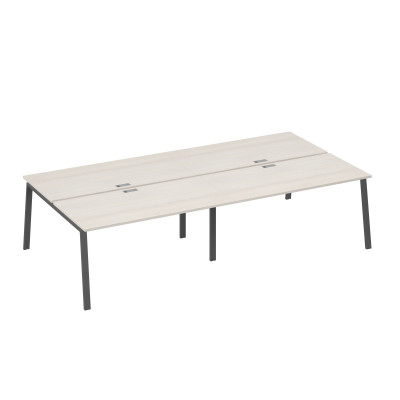 Рабочая станция 4х160 с опорами TRE дуб / металлокаркас антрацит А4 А3 178-2 ДШ