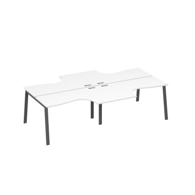 Рабочая станция со столами (4х140) каркас TRE белый премиум / металлокаркас антрацит А4 А3 181-2 БП