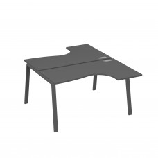 Рабочая станция TRE (2х140) столы Классика эргономичные антрацит премиум / металлокаркас антрацит А4 А3 181 АР