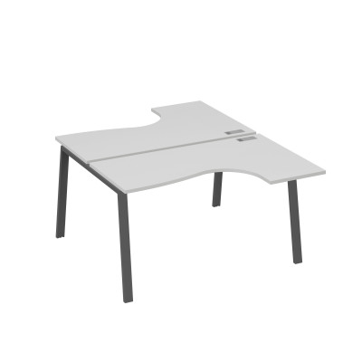 Рабочая станция TRE (2х140) столы Классика эргономичные серый / металлокаркас антрацит А4 А3 181 СЕ
