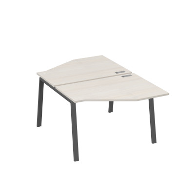 Рабочая станция TRE (2х120) со столами Техно дуб / металлокаркас антрацит А4 А3 186 ДШ