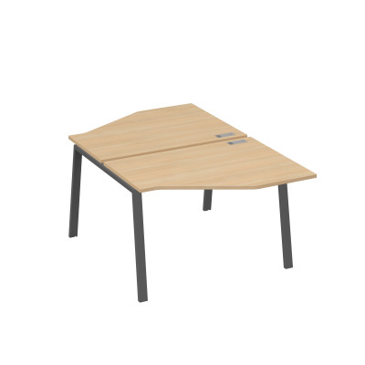 Рабочая станция TRE (2х120) со столами Техно натуральный дуб / металлокаркас антрацит А4 А3 186 НД