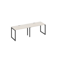 Рабочая станция на каркасе QUATTRO (2х120) дуб / металлокаркас антрацит А4 А4 013-2 ДШ