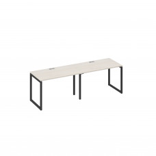 Рабочая станция на каркасе QUATTRO (2х120) дуб / металлокаркас антрацит А4 А4 013-2 ДШ