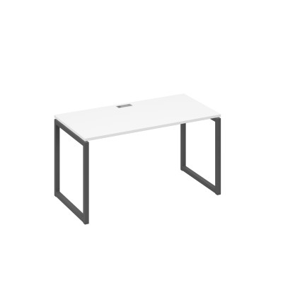 Стол письменный на металлокаркасе QUATTRO белый премиум / металлокаркас антрацит А4 А4 014 БП