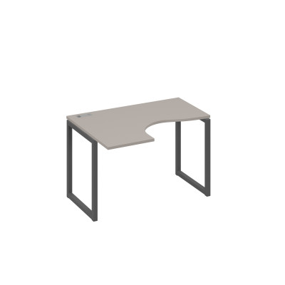 Стол "Классика" на металлокаркасе QUATTRO эргономичный левый мокко премиум / металлокаркас антрацит А4 А4 031 МП