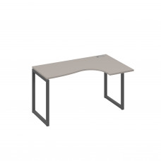 Стол металлокаркас QUATTRO эргономичный правый "Классика" мокко премиум / металлокаркас антрацит А4 А4 034 МП