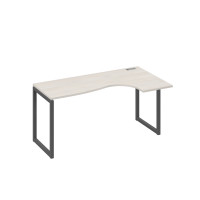 Стол правый "Классика" эргономичный на металлокаркасе QUATTRO дуб / металлокаркас антрацит А4 А4 036 ДШ