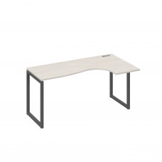 Стол правый "Классика" эргономичный на металлокаркасе QUATTRO дуб / металлокаркас антрацит А4 А4 036 ДШ