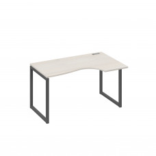 Стол правый "Классика" эргономичный на металлокаркасе QUATTRO дуб / металлокаркас антрацит А4 А4 044 ДШ