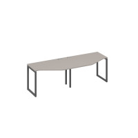 Рабочая станция (2х120) каркас QUATTRO столы Техно мокко премиум / металлокаркас антрацит А4 А4 051-2 МП