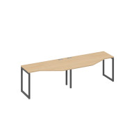 Рабочая станция опоры QUATTRO столы (2х140) Техно натуральный дуб / металлокаркас антрацит А4 А4 053-2 НД