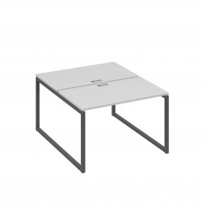 Рабочая станция 2х120 на металлокаркасе QUATTRO серый / металлокаркас антрацит А4 А4 173 СЕ