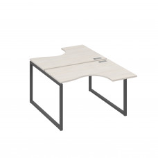 Рабочая станция эргономичная Классика каркас QUATTRO (2х120) дуб / металлокаркас антрацит А4 А4 180 ДШ