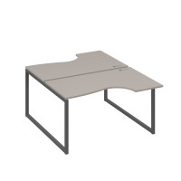 Рабочая станция каркас QUATTRO (2х140) столы Классика мокко премиум / металлокаркас антрацит А4 А4 184 МП