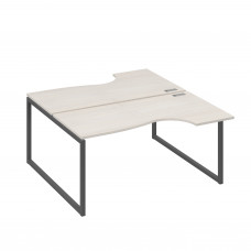 Рабочая станция (2х160) столы Классика опоры QUATTRO дуб / металлокаркас антрацит А4 А4 185 ДШ