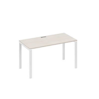 Стол письменный на металлокаркасе UNO дуб / металлокаркас белый А4 Б1 014 ДШ