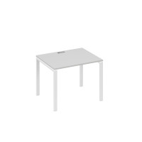 Стол письменный на металлокаркасе UNO серый / металлокаркас белый А4 Б1 022 СЕ