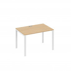 Стол письменный на металлокаркасе UNO натуральный дуб / металлокаркас белый А4 Б1 023 НД