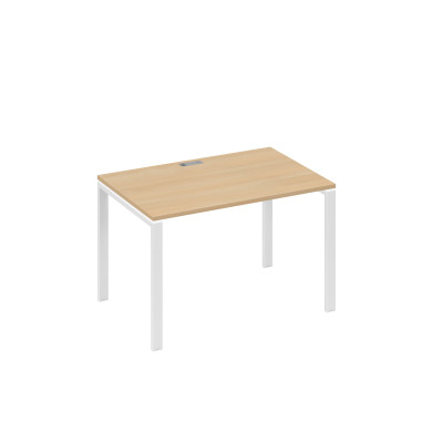 Стол письменный на металлокаркасе UNO натуральный дуб / металлокаркас белый А4 Б1 023 НД