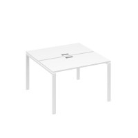 Станция 2х120 рабочая с металлокаркасом UNO белый премиум / металлокаркас белый А4 Б1 170 БП