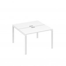 Станция 2х120 рабочая с металлокаркасом UNO белый премиум / металлокаркас белый А4 Б1 170 БП