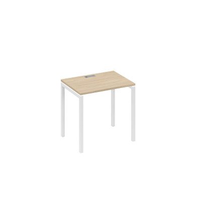 Стол письменный на металлокаркасе DUE дуб скандинавский / металлокаркас белый А4 Б2 001 ДК