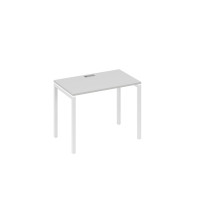 Стол письменный на металлокаркасе DUE серый / металлокаркас белый А4 Б2 002 СЕ