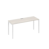 Стол письменный на металлокаркасе DUE дуб / металлокаркас белый А4 Б2 005 ДШ