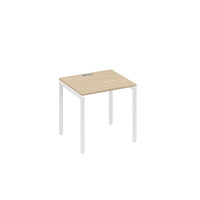 Стол письменный на металлокаркасе DUE дуб скандинавский / металлокаркас белый А4 Б2 011 ДК