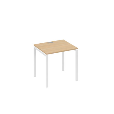 Стол письменный на металлокаркасе DUE натуральный дуб / металлокаркас белый А4 Б2 011 НД