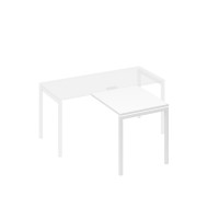 Брифинг-приставка на металлокаркасе DUE белый премиум / металлокаркас белый А4 Б2 073 БП