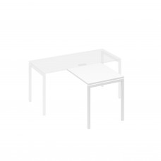 Брифинг-приставка на металлокаркасе DUE белый премиум / металлокаркас белый А4 Б2 073 БП